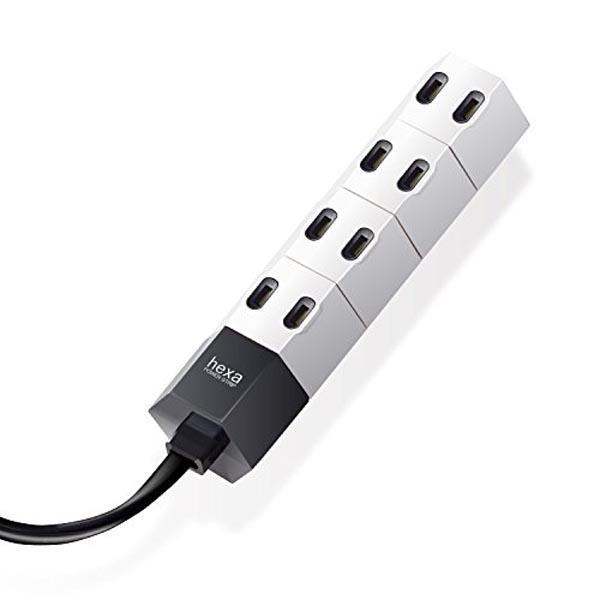 エレコム T-HX7-2420WH 電源タップ 2m コンセント 延長コード タップ 回転タップ h...