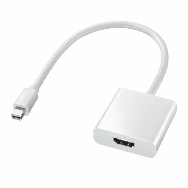 サンワサプライ AD-MDPHD04 Mini DisplayPort-HDMI変換アダプタ ケーブ...