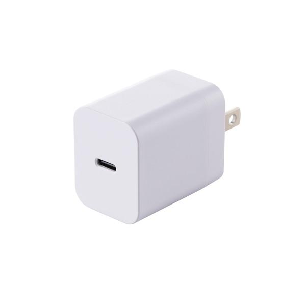 エレコム TP221A-W USB Type-C コンセント 充電器 PD 20W 高速充電 Typ...