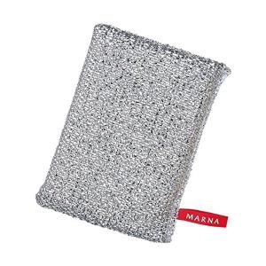 【5個セット】 marnaクリーナー スポンジ 銀 鍋の油汚れにもスポンジ K004SI フライパン 食器スポンジ ハード  スポンジ テフロン加工 油汚れ