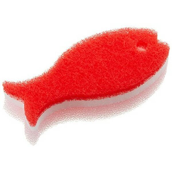 (10個セット) マーナ K170R おさかなスポンジ 食器洗い レッド 日本製 キッチン そうじ ...