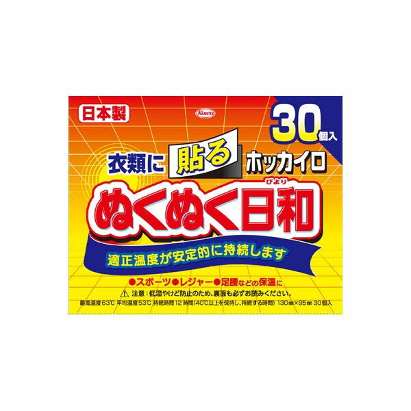 【8個セット】 ホッカイロ ぬくぬく日和 貼るレギュラー30個 興和 カイロ