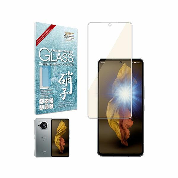 shizukawill AQUOS R7 ブルーライトカット ガラスフィルム SHAQR7GLBC