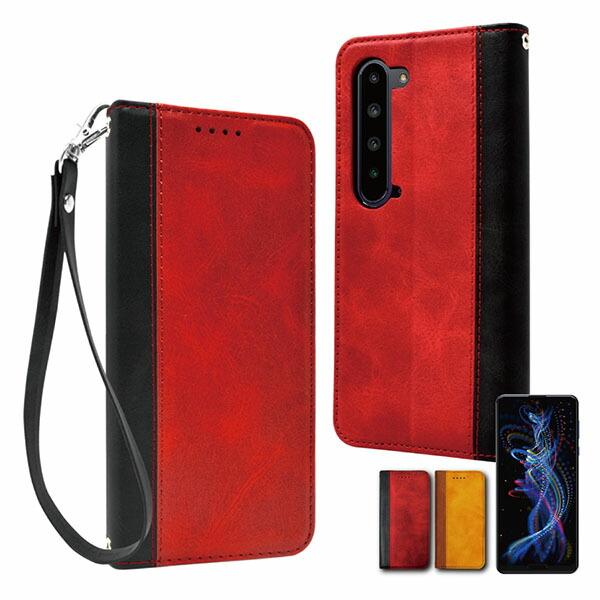 shizukawill AQUOS R5G SH-51A SHG01 手帳型 ケース カバー 本革調...