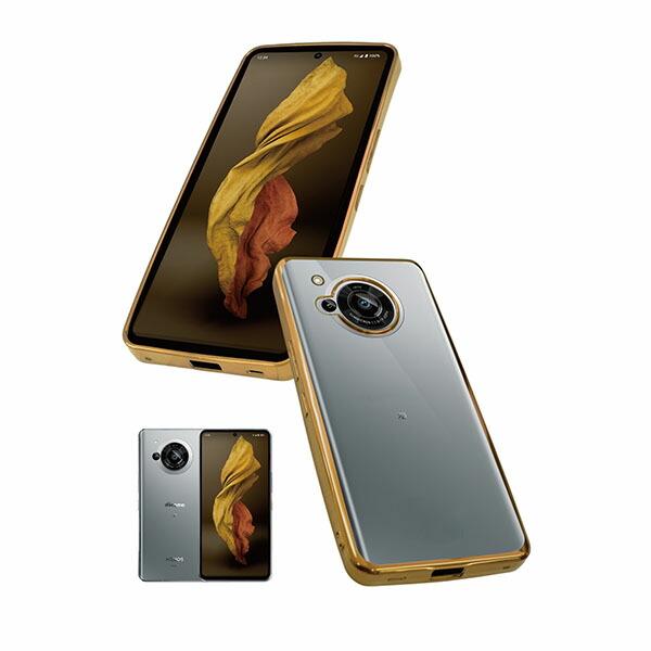 shizukawill AQUOS R7 サイドメッキ加工 TPU クリアケース SHAQR7CLG...