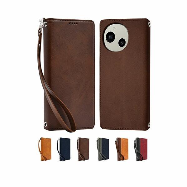 shizukawill AQUOS R9 SH-51E 手帳型 ケース カバー 本革調 レザーケース...