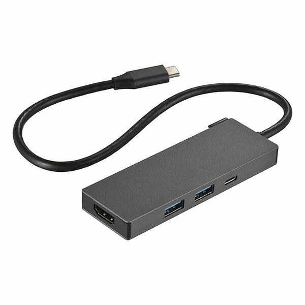オーム電機 PC-SHMPC11-H Type-Cマルチアダプター (HDMI 1.4×1、USB3...