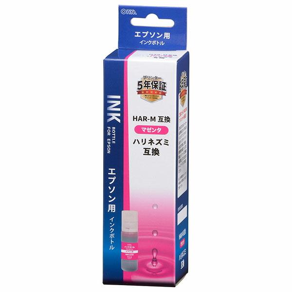 オーム電機 INK-EHAR-M エプソンボトルHAR-M  OHM 詰め替えインク マゼンタ エプ...