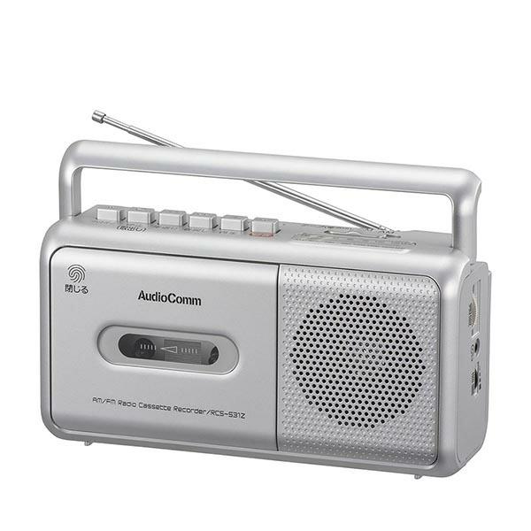 オーム電機 RCS-531Z AudioCommモノラルラジオカセットレコーダー OHM 録音 レコ...
