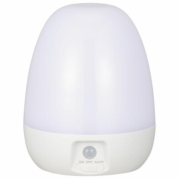 オーム電機 NIT-BLA6JE-WN LEDナイトライト (明暗・人感センサー式/単3形×3本使用...