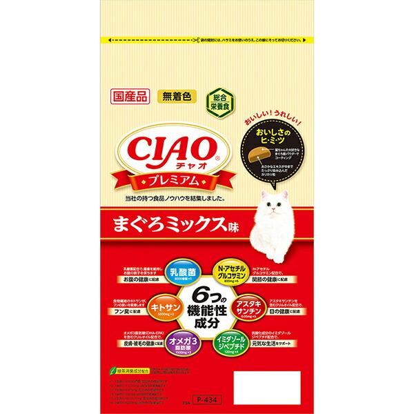 【6個セット】 いなばペットフード CIAO プレミアム まぐろミックス味 150g×4袋