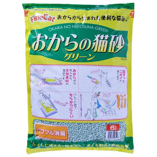 常陸化工 ON-G6 おからの猫砂 グリーン 6L
