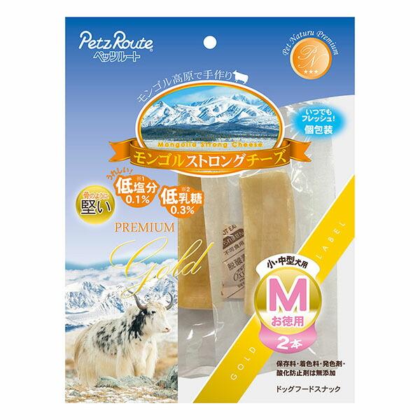 【6個セット】 ペッツルート モンゴルストロングチーズ M お徳用 2本