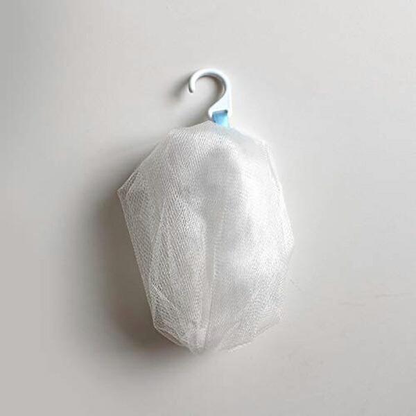 (3個セット) マーナ B700W 泡工場 泡立てネット 洗顔用 フック付 ホワイト 洗顔ネット 洗...