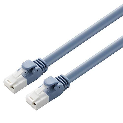 エレコム LD-GPAT/BU2/RS ELECOM LANケーブル CAT6A対応 2m 爪折れ防...