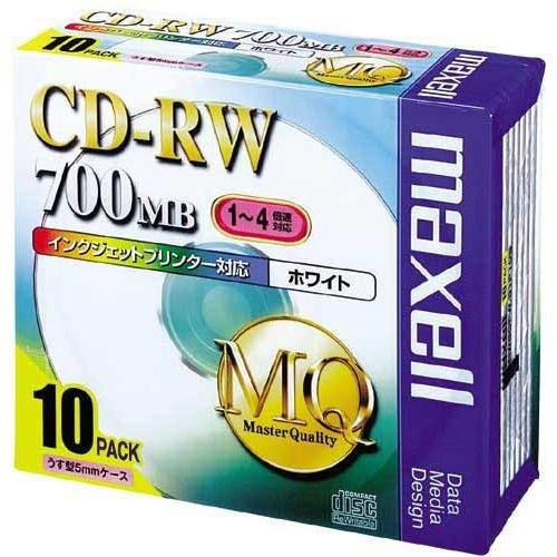 日立マクセル CDRW80PW.S1P10S マクセル(Maxell) データ用CD-RW「MQシリ...