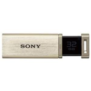 USM32GQX N ＳＯＮＹ USB3.0対応 ノックスライド式高速(226MB/s)USBメモリー 32GB ゴールド キャップレス｜ulmax