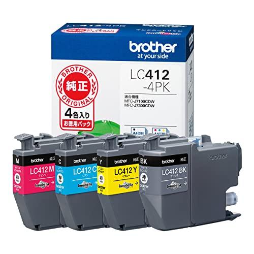 ブラザー LC412-4PK 工業 インクカートリッジ4色パック 対応型番:MFC-J7300CDW...