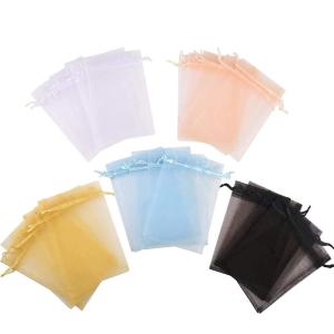 LOKIPA オーガンジー巾着袋 5色 50枚入 10x15cm ギフトバッグ