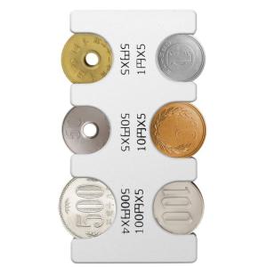 コインホルダー 硬貨収納 小銭片手財布 軽量 コンパクト(白い)