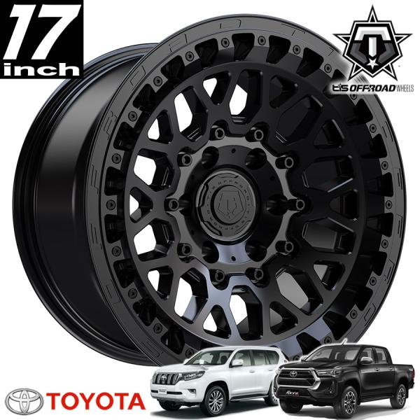 TIS OFFROAD 555SB サテンブラック 17インチアルミホイール 17x9 6H139....