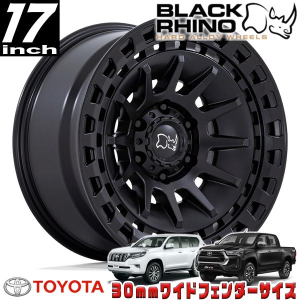 BLACK RHINO BARRAGE マットブラック 17インチアルミホイール 17X8.5 6H...