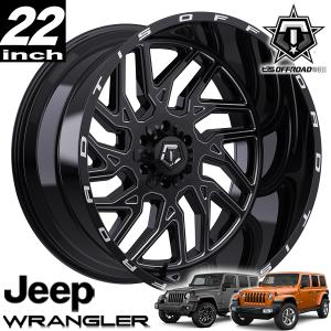 ジープ ラングラー JK TIS WHEELS 544BM 22インチ 14J グロスブラック