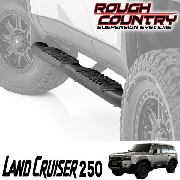 ROUGH COUNTRY ( ラフカントリー )  オーバルナーフステップ ブラックサイドステップ...
