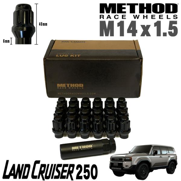 METHOD (メソッド) ブラックナット 袋ナット ETスプラインナット M14x1.5 24個セ...