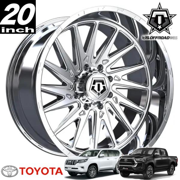 TIS OFFROAD 547C クローム 20インチアルミホイール 20x10 6H135/139...