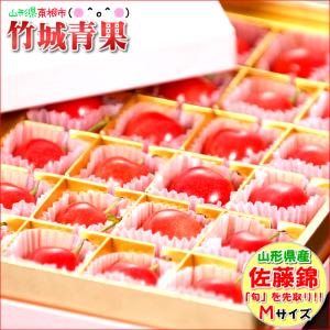 【4月中旬から順次出荷予定】山形県産 さくらんぼ 佐藤錦 プレミアムボックス(ハウス栽培/秀品/Mサイズ/24粒)※日時指定はメールで※