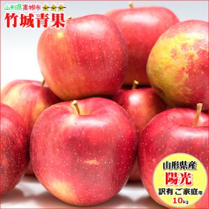 【10月下旬から順次出荷予定】山形県産 ご家庭用 りんご 陽光(ようこう) 10kg(22〜46玉入り/生食可)※日時指定はメールで※