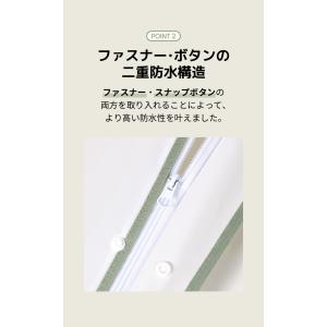レインコート レディース 軽量 防水 ロング丈...の詳細画像3