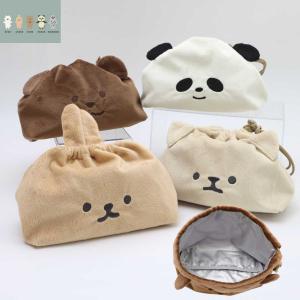 ランチバッグ 保冷 ランチバッグ かわいい お弁当袋 お弁当入れ ムームー フェイス巾着 ランチ巾着 お弁当ポーチ 女子 女性 ネコ ねこ 猫