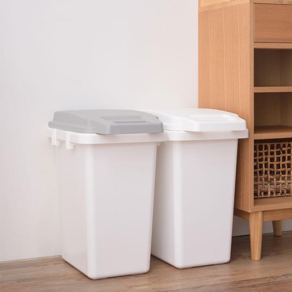 抗菌ペール 防臭 33JS グレー 灰色  防汚 容量約33L ゴミ箱 蓋付き 取っ手付き 日本製 ...