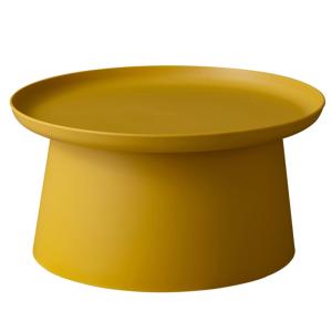 ラウンドテーブルL イエロー 黄色 テーブル 机 つくえ 丸テーブル 丸型 丸 サイドテーブル リビングテーブル ラウンドテーブル カフェテーブル｜ultramix