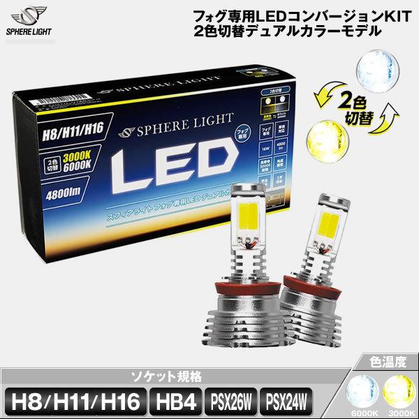 スフィア LED ツインカラー フォグライト 12V車用 LED デュアルカラー フォグランプ 日本...