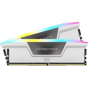 CORSAIR デスクトップPC用メモリ VENGEANCE RGB DDR5-6000MHz 32GB (16GB×2枚) ホワイト Intel XMP対応 CMH32GX5M2E6000C36W