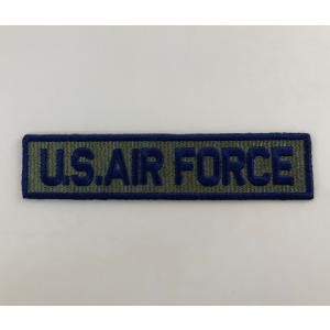 【送料無料】ミリタリーワッペン U.S.AIR FORCE　エアフォース Tab　（大）　アメリカ空軍　刺繍ワッペン／OD｜ulu ストア ヤフーショッピング店