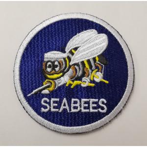 【送料無料】トップガン ワッペン アメリカ軍 パッチ　SEABEES 　刺繍ワッペン｜ulu2020