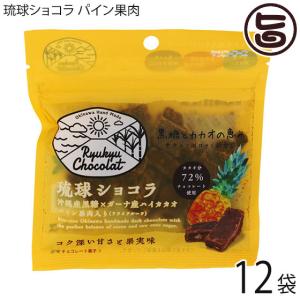 琉球ショコラ パイン果肉入り 40g×12P ケンコウフーズ 沖縄黒糖 ガーナ産ハイカカオ 72% チャック付き｜umaimon-hunter