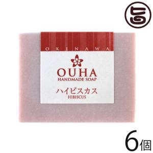 沖縄手作り洗顔せっけん OUHAソープ ハイビスカス 100g×6個 沖縄ウコン販売 沖縄 土産 スキンケア 洗顔料 保湿 ビタミンC 無添加｜umaimon-hunter