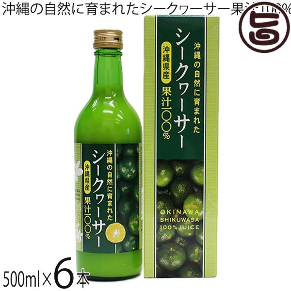 沖縄の自然に育まれたシークヮーサー果汁100% 500ml×6本 沖縄アロエ 沖縄 ノビレチン