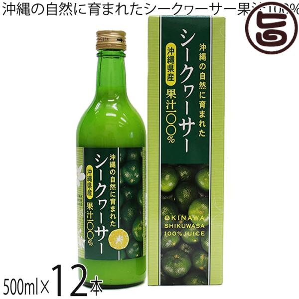 沖縄の自然に育まれたシークヮーサー果汁100% 500ml×12本 沖縄アロエ 沖縄 ノビレチン