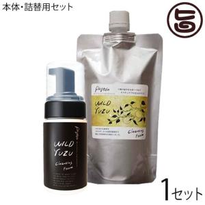 WILDYUZU ゆずクレンジングフォーム 詰替えセット(本体100ml ・詰替え用 280ml)×1セット re・make 大阪 化粧品 スキンケア 柚子 無添加｜umaimon-hunter