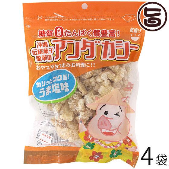 龍華のあんだかし〜 うま塩味 70g×4袋 油かす 糖質ゼロ 沖縄 人気 糖質制限 健康管理 MEC...