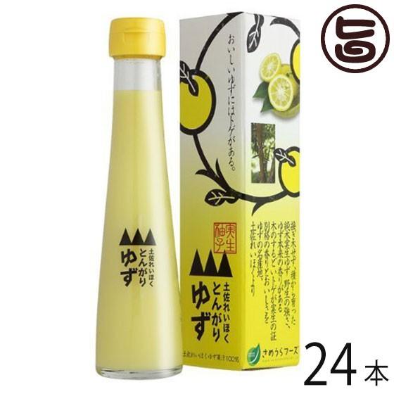 とんがりゆず 120ml×24本 さめうらフーズ 高知県 四国 フルーツ 実生(みしょう)柚子 丸ご...