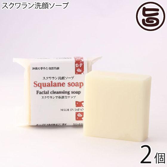 スクワラン洗顔ソープ 100g×2個 スクワラン本舗 スクワランオイル配合 保湿力の高い石鹸 沖縄 ...