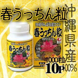 春ウコン 春うっちん粒 1000粒入×10P 送料無料 沖縄...