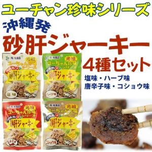 砂肝 ジャーキー 4種(各45g)×各1袋セット 沖縄 人気 土産 おつまみ 珍味